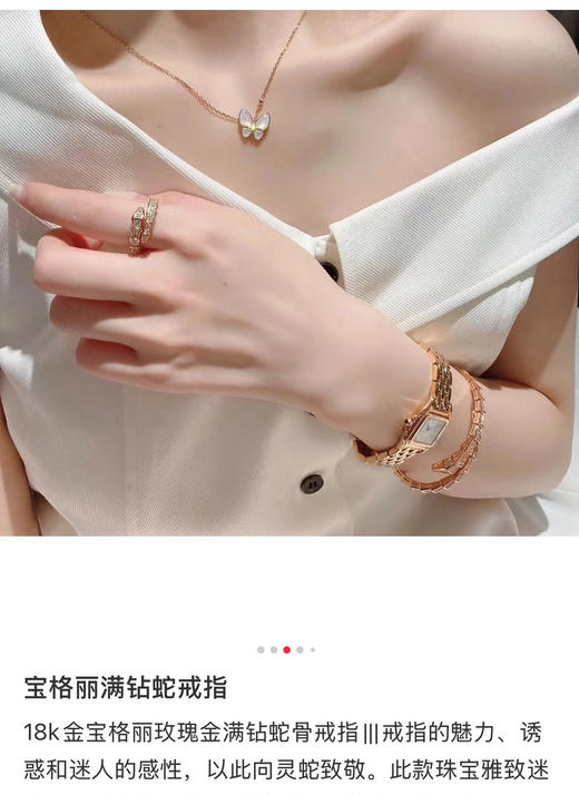 Serpenti满钻蛇骨戒指070603 商品图0