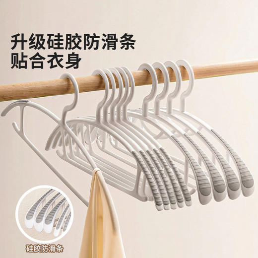 摩登主妇衣架家用挂衣无痕防肩角加粗加大带硅胶防滑条晾晒衣架子 商品图1
