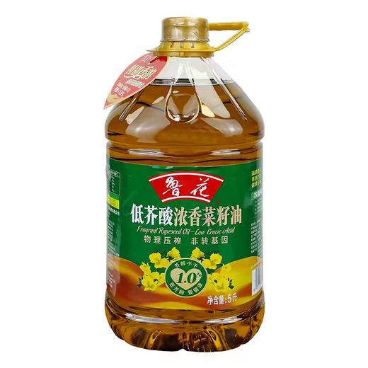 鲁花5L低芥酸浓香菜籽油 商品图0
