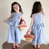 【韩系甜美❗夏日清爽】女童夏装网红套装新款洋气小女孩花边背心阔腿裤儿童甜美两件套。xe★深秘心选 商品缩略图1