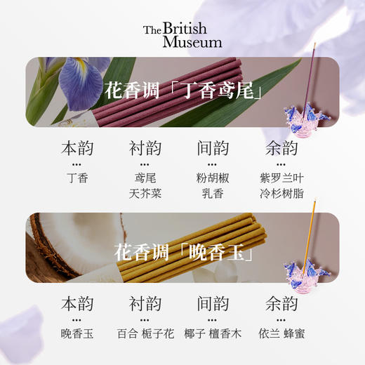 大英博物馆博物志系列鸢尾花摆件线香礼盒 商品图3