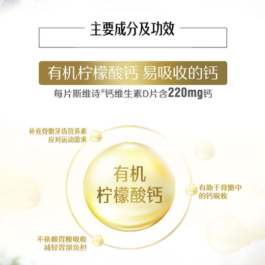 【超模君精选 福利价！】Swisse斯维诗维生素D柠檬酸钙 商品图2