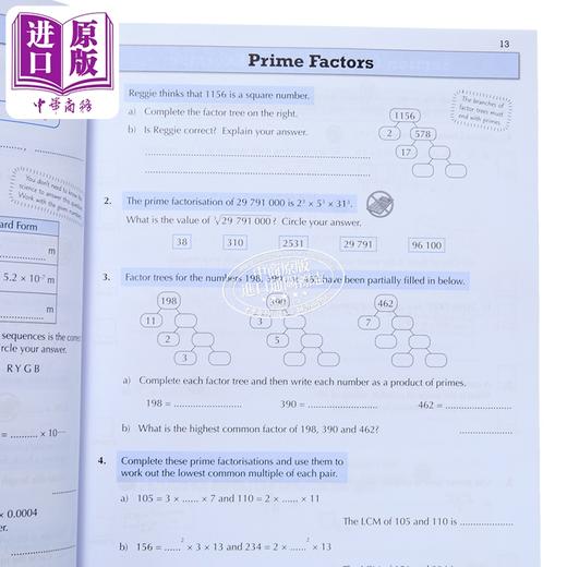 预售 【中商原版】英国原版CGP教辅 KS3数学9年级目标练习册KS3 Maths Year 9 Targeted Workbook (with answers) 中学教辅 英文 商品图2