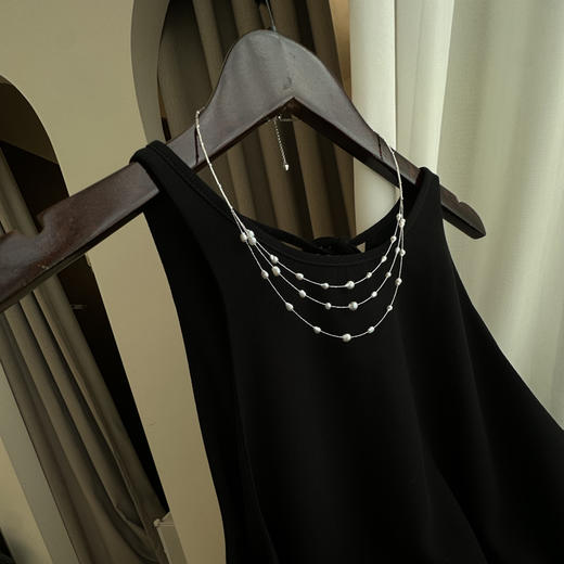 三层漫珠·满天星巴洛克项链 海水akoya 3-6mm ji强光 S925银配件 商品图9