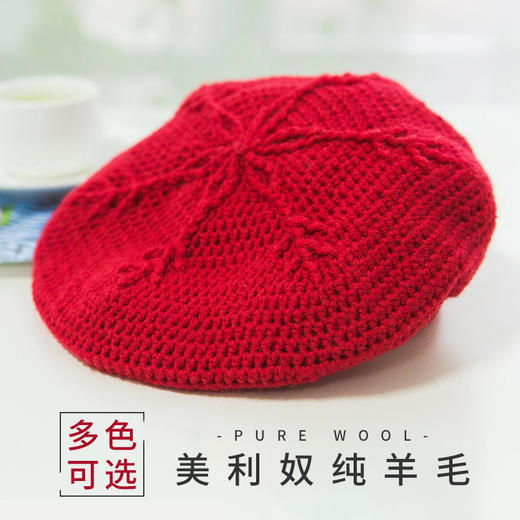 苏苏姐家贝雷帽钩针手工diy编织羊毛线宝宝帽子钩针自制材料包 商品图2
