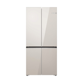 博世 冰箱 KCB89VA26C 十字四门冰箱 502升  拿铁白 左右开  LED数码屏显示 玻璃面板 独嵌两用 风冷 变频  单循环