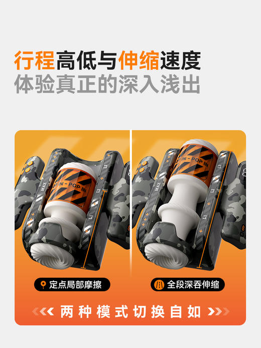 怪兽集合  核系列电动飞机杯GRAZY雷电 伸缩吮吸 商品图4