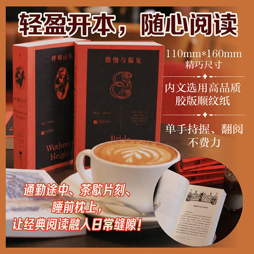 【5册】插图口袋本：傲慢与偏见+呼啸山庄+巴黎圣母院+远大前程+月亮与六便士 商品图2