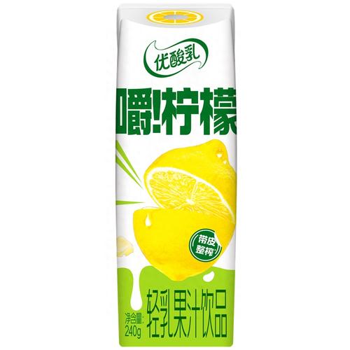 伊利240g优酸乳嚼柠檬轻乳果汁饮品 商品图1