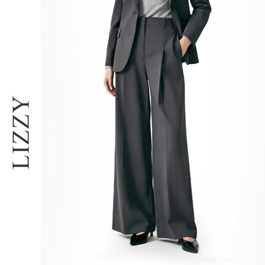 LIZZY精致高腰直筒裤阔腿裤长裤秋季新8188 商品图0