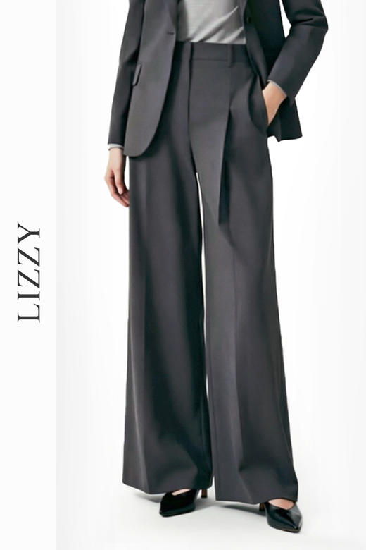 LIZZY精致高腰直筒裤阔腿裤长裤秋季新8188 商品图4