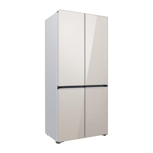 博世 冰箱 KCB89VA26C 十字四门冰箱 502升  拿铁白 左右开  LED数码屏显示 玻璃面板 独嵌两用 风冷 变频  单循环 商品图1