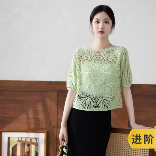 苏苏姐家飞玉短袖手工DIY衣服钩针蕾丝线毛线团材料包 商品图0