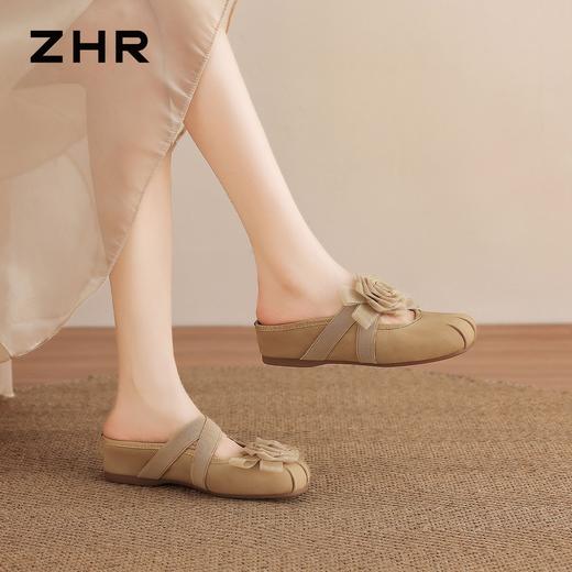 ZHR则则法式温柔花朵内增高包头拖鞋外穿2026夏季新款女鞋配裙子★ 商品图9