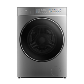 TCL 洗衣机 G100P7-D 全自动滚桶洗衣机 极地灰 10公斤 一级能效 DD直驱变频电机 上排水 PCM板箱体 电脑控制 LED数码屏显示 右开 不锈钢内筒 智能APP