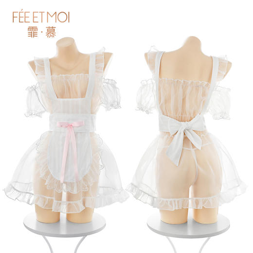 【情趣内衣】霏慕&谜姬 甜欲袭心透视女仆套装F012 商品图9