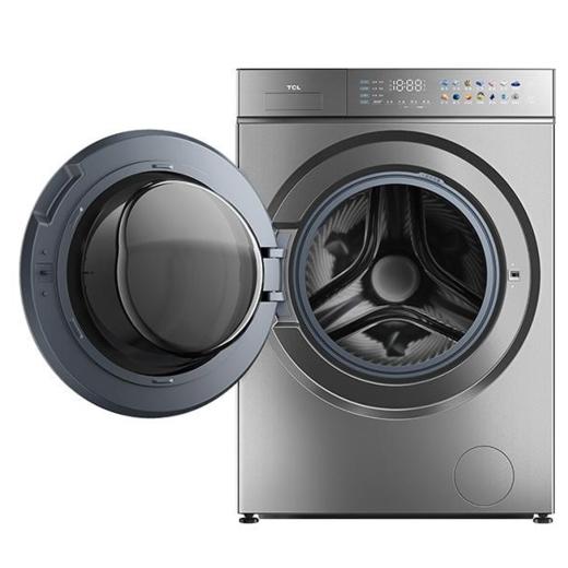 TCL 洗衣机 G100P7-D 全自动滚桶洗衣机 极地灰 10公斤 一级能效 DD直驱变频电机 上排水 PCM板箱体 电脑控制 LED数码屏显示 右开 不锈钢内筒 智能APP 商品图1