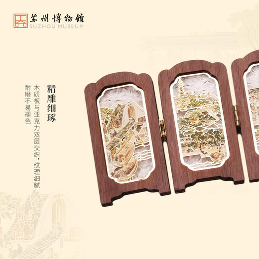 苏州博物馆 姑苏繁华图特展系列屏风摆件冰箱贴新中式可折叠国风特色伴手礼 商品图4