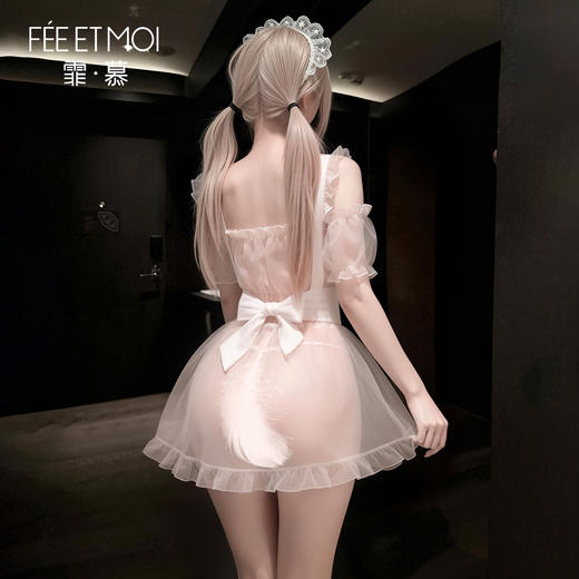 【情趣内衣】霏慕&谜姬 甜欲袭心透视女仆套装F012 商品图4