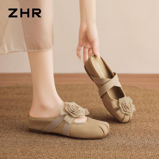 ZHR则则法式温柔花朵内增高包头拖鞋外穿2026夏季新款女鞋配裙子★ 商品图6