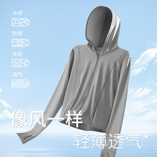 热卖中！【UPF200+原纱防晒，人鱼腰显瘦剪裁，买就送同品质的防晒口罩】浪莎修身版防晒衣 商品图4