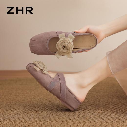 ZHR则则法式温柔花朵内增高包头拖鞋外穿2026夏季新款女鞋配裙子★ 商品图3