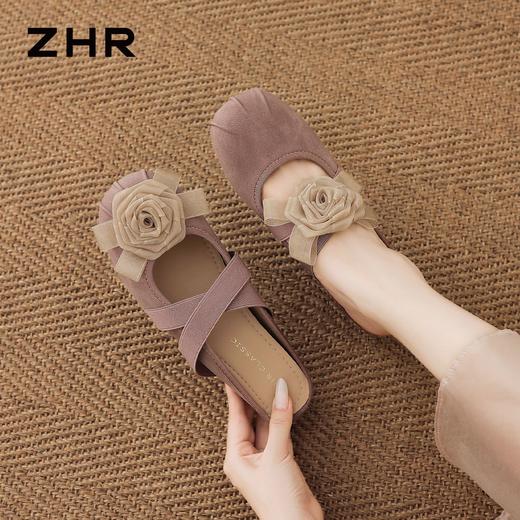ZHR则则法式温柔花朵内增高包头拖鞋外穿2026夏季新款女鞋配裙子★ 商品图2