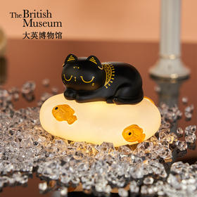 大英博物馆安德森猫和她的朋友们系列安眠萌猫发光树脂冰箱贴