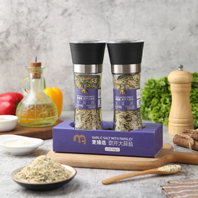 麦德龙 麦臻选 欧芹大蒜盐研磨瓶 140g*1/2