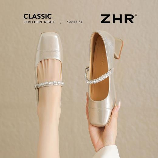 ZHR则则法式浅口方头粗跟高跟鞋单鞋2026夏季新款玛丽珍女鞋百搭★ 商品图9