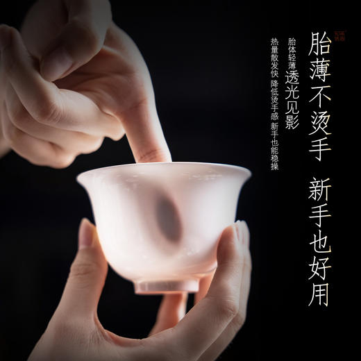 【知茶造器】玉兰骨瓷盖碗满容约160cc 商品图1