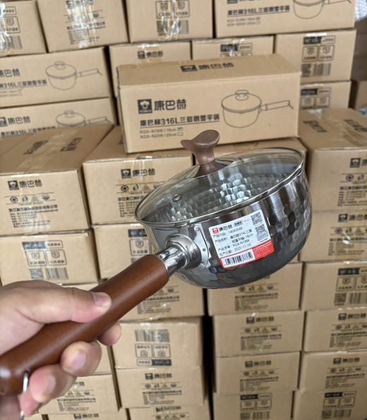 康巴赫加厚雪平锅316L不锈钢无涂层 商品图3