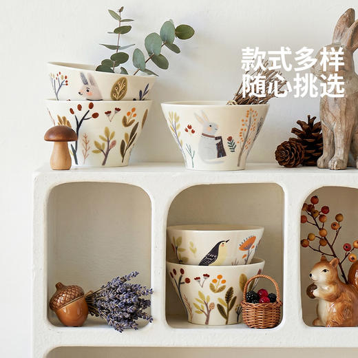 摩登主妇釉下彩可爱米饭碗家用2026新款餐具碗具个人专用斗笠小碗 商品图4