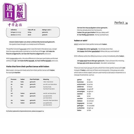 【中商原版】柯林斯易学德语动词 第4版 Collins Easy Learning German Verbs 4th edition 德语常用动词复习指南 商品图4