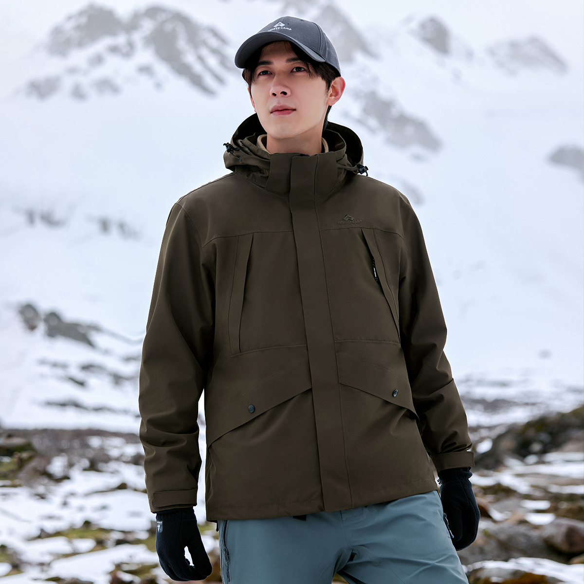 【199秒杀！】拓路者三合一冲锋衣男款秋季可拆卸防水户外登山外套XHW223131L