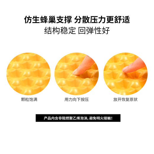 黑冰单人户外露营帐篷蜂巢折叠防潮垫午睡垫地垫便携蛋槽垫子6111 商品图3