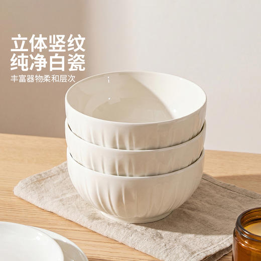 摩登主妇釉下彩白瓷8英寸汤碗家用2026新款陶瓷碗具大号汤面大碗 商品图2
