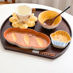 摩登主妇可爱一人食餐具仪式感套装碗碟brunch餐盘月子碗盘筷托盘