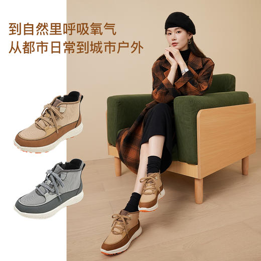 （任选2双-15）【含羊毛】【侧拉链方便穿脱 天鹅绒内里 鞋底防滑 鞋垫吸湿排汗】Pansy盼喜女户外动感休闲羊毛半靴HD4188-女鞋 商品图1