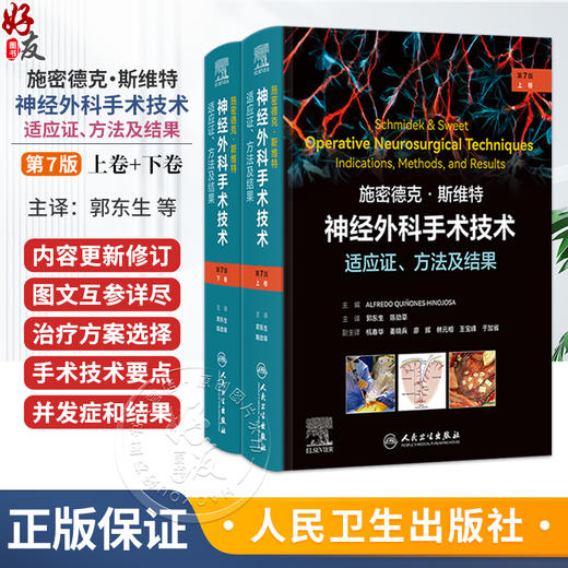施密德克·斯维特神经外科手术技术：适应证、方法及结果（第7版）（全二册）郭东生 陈劲草 主译 9787117395380 人民卫生出版社 商品图0