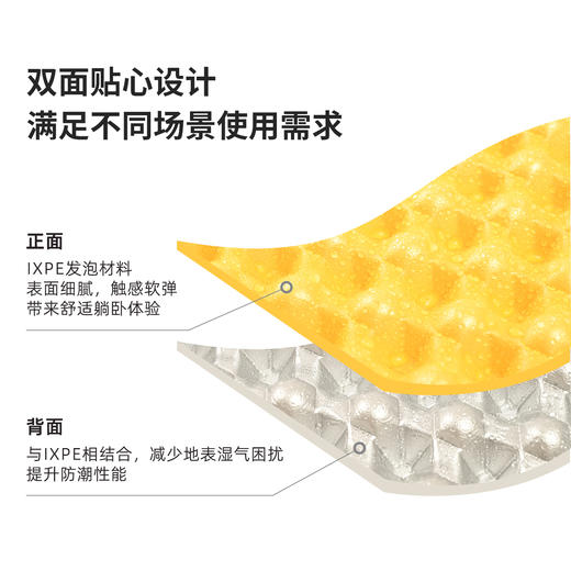 黑冰单人户外露营帐篷蜂巢折叠防潮垫午睡垫地垫便携蛋槽垫子6111 商品图4