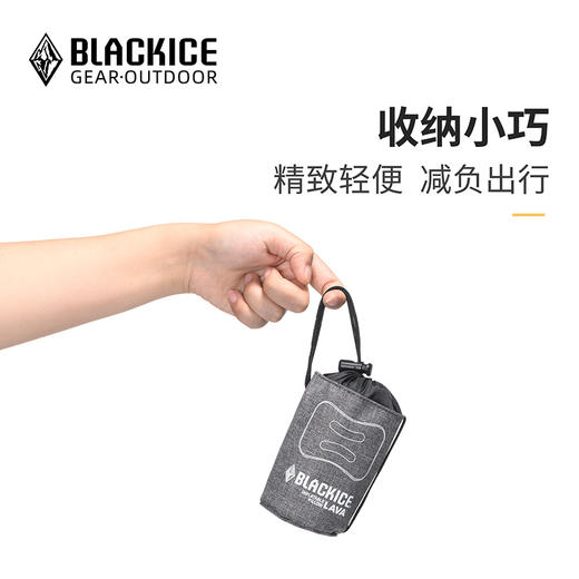 黑冰充气枕头户外露营高铁飞机睡觉神器腰垫旅行护颈枕便携Z6110 商品图4