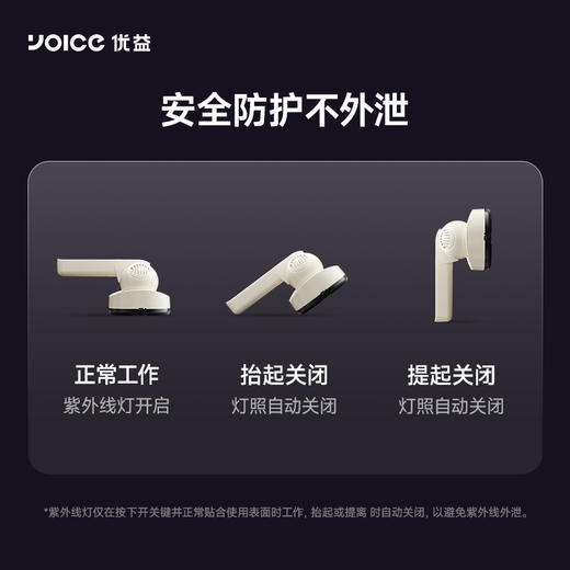 【强劲吸力 深层除螨】yoice 优益 无线除螨仪 大暴风吸力搭配UVC深紫外 吸走螨虫灰尘双重净护 商品图6