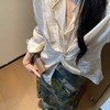珠光缎扭结衬衫+莫奈半裙 | 静止时是印象派的静谧，走动间又成了抽象派的流动 商品缩略图3