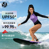 sisia防晒连体泳衣女长袖竞速冲浪浮潜衣UPF50+抗氯高倍防晒莱卡 商品缩略图0