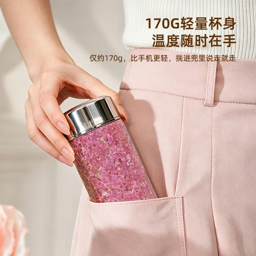 哲品纯钛保温杯高端随行口袋杯女高颜值水杯子便携小巧泡茶杯钛杯 商品图3