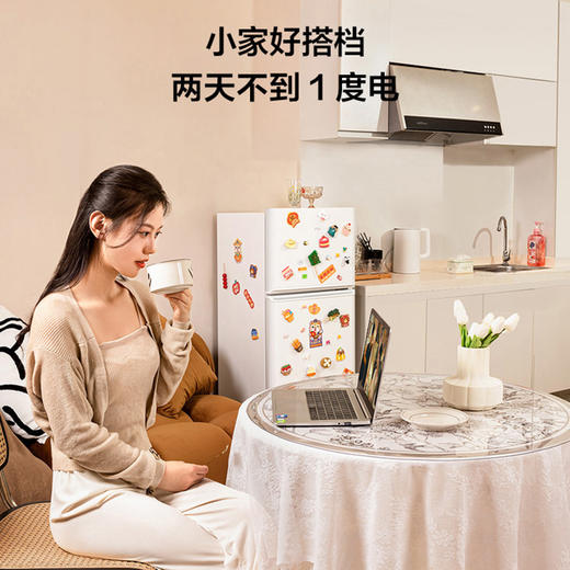 TCL 116升迷你双门白色小冰箱新国标 低音 宿舍租房 小户型 R116L5-B 商品图7