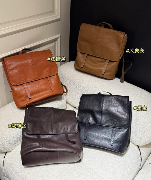 裘真真皮双肩包书包071506 商品图2