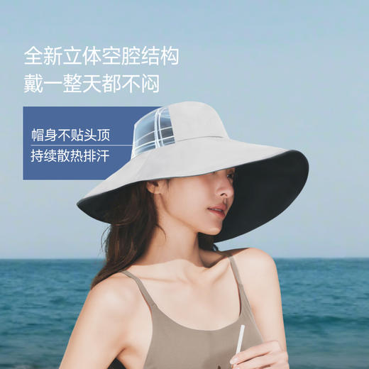 【26春夏新品】蕉下女士大檐黑胶渔夫防晒帽BM016 商品图3