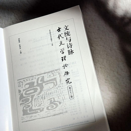 文统与诗脉 古代文学理论研究第六十二辑 商品图6